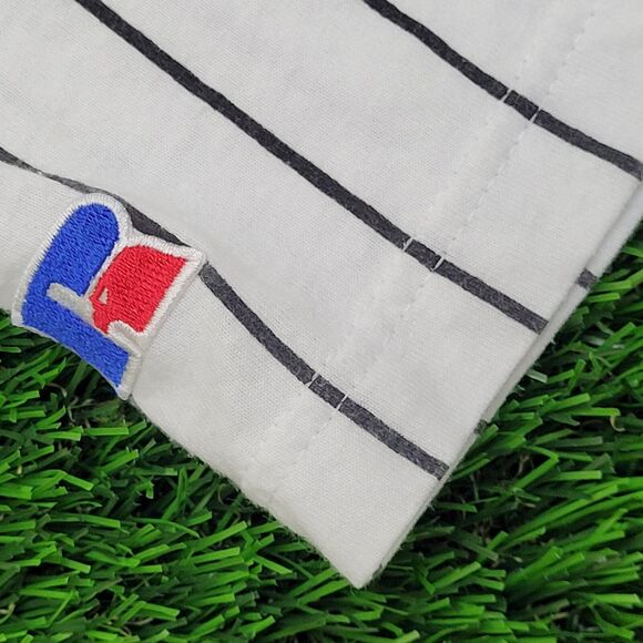 Vintage Chicago White-Sox Henley Shirt XL 23x29 Striped - Picture 9 of 13